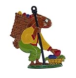 Osterhase mit Korb als stehende Zinnfigur zur Osterzeit. Auch als Anhänger verwendbar.