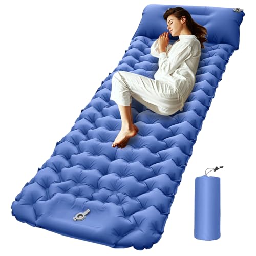 Colchoneta inflable para dormir al aire libre, colchón inflable compacto y portátil para camping, viajes, mochileros, senderismo, tienda de campaña
