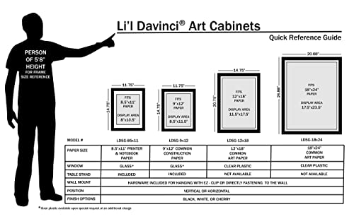 Li'l Davinci Art Frames: Front-Opening, Ez Store Wooden Frames That Allow You To Hold Up To 50 Items In Each! (Black, For 8.5 X 11 Items) #TOP5