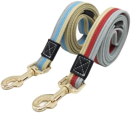 Housoutil Blue Dog Pulling Rope for Puppy and Dog, Sturdy Polyester Traction Strap with Alloy Hardware, Comfortable Hand Protection for Daily Use and Walking