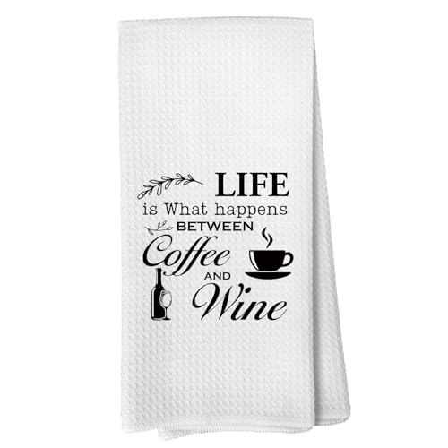 Liosei 401 Funny Kitchen Towels, Coffee Towels For Coffee Bar, Coffee Kitchen Towels, Funny Dish Towels cover