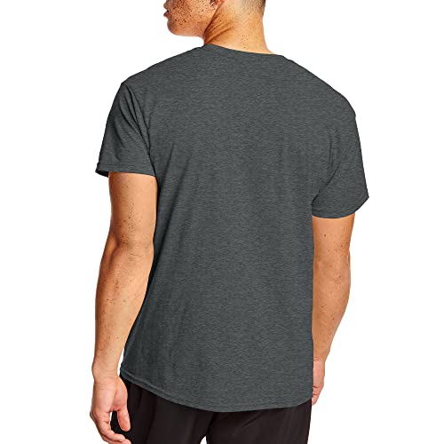 Hanes Mens 2 Pack X-Temp Performance T-Shirt Shirt, Charcoal Heather, Medium Us #TOP2