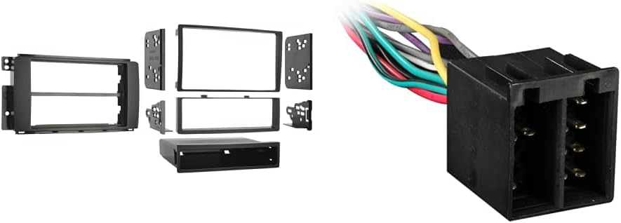 Metra 99-8715 Double DIN or Single DIN Installation Dash Kit for 2008-up Smart for Two & Metra 70-1783 Radio Wiring Harness for Smart Car