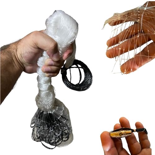 Tarrafa de Pesca Malha 6: Rede de 15 Metros - Kit Completo para Capturar Peixes Corvina Tilapia Piau