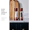 Cole & Mason Derwent Salt & Pepper Mill Gift Set - Salt & Pepper Shaker & Grinder with Adjustable Coarseness - Gourmet Precision Mill Set - Stainless Steel & Acrylic Grinders - Rose Gold