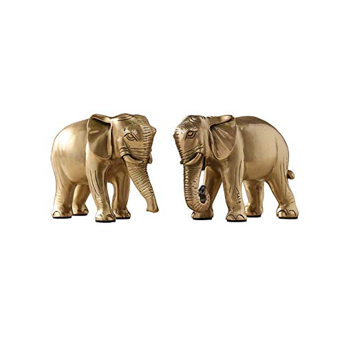 Maison éléphant statue décoration intérieur luxe en cuivre massif