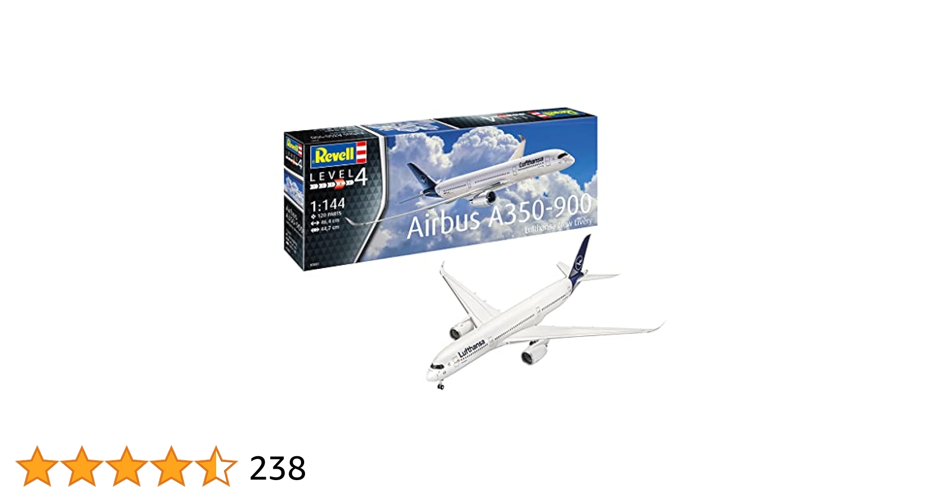 Revell 1/144 AirbusA350-900ルフトハンザ プラモデル Revell Airbus A350-900 Lufthansa Civil Aircraft Model Kit