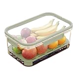 Jubilofex Obstbeh&auml;lter | transparent stapelbar mit Lebensmittelgriff | Organizer und Aufbewahrung f&uuml;r K&uuml;hlschrank - f&uuml;r Snack Salat Sellerie Fleisch K&uuml;che Haushalt Speisekammer Bar Buffet