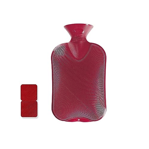 Fashy 6460 42 Wärmflasche Doppellamelle 2.0 L, cranberry