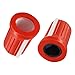 AUXBC 6mm D Shaft Rubber Potentiometer Control Knobs, Pioneer knob DJM Mixer Volume EQ Knob for Electric Guitar DJ Controller Mixer Console Volume Tone Knob, 5pcs, Red