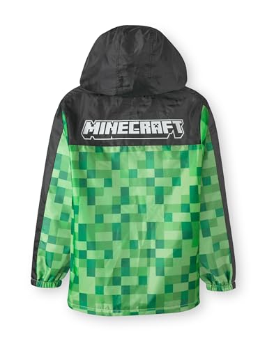Veste Minecraft garçon avec capuche imperméable doublée polaire Creeper