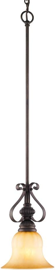 Golden Lighting 7116M1LLC Mayfair Mini Pendant, Bronze