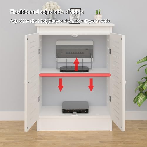 Boîte de rangement décorative routeur WiFi avec ventilation et cache-câbles - 5