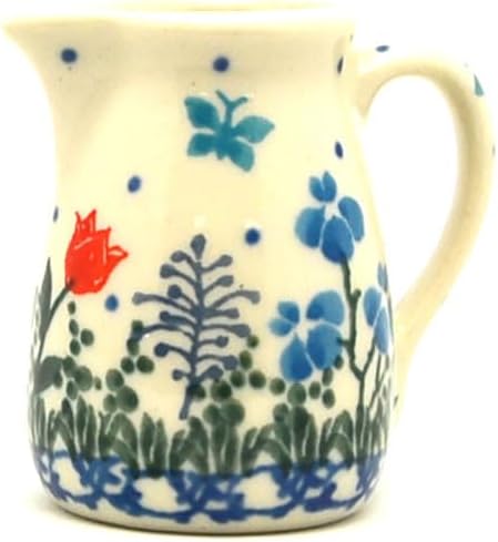 Polish Pottery Miniature Pitcher - Tulip Horizon