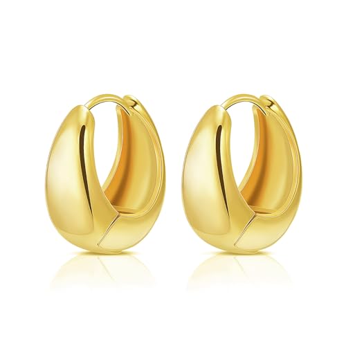 Eleganti orecchini in oro massiccio per un look minimalista