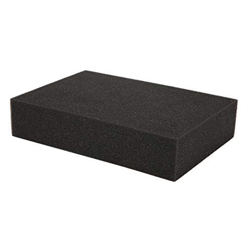 Omabeta 2 Pcs Sponge Pad Thickness Rectangle Black Sponge Pad Needle Felting Mat for Manual DIY Craft