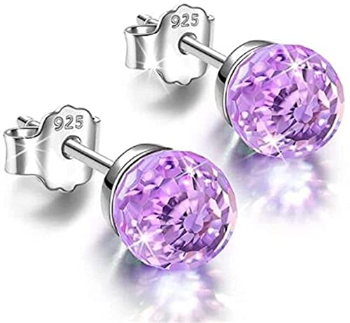 Faydove Creative For Women Girl Fashion Jewelry Valentine's Day Gift Ear Stud Wedding Colorful Crystal Earrings 925 Silverdurable Processed(Transparent) #TOP7