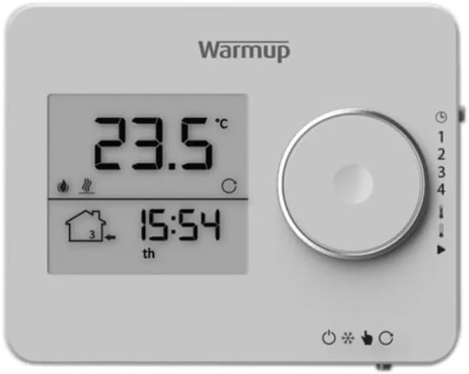 Warmup Tempo Digital Thermostat Porcelain White for underfloor Heating Systems