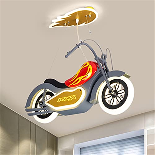 Lustres pendentif moto en acrylique pour remplacer un éclairage d'enfant trop sombre