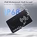 Wallet Tracker Card Air-Tag (iOS Only) - Work with Apple Find My, Bluetooth Tracker Smart Tracking Card Wallet Finder, 0.07in Slim, IP68 Waterproof, Item Locator for Luggage Tags, Passports, Purse