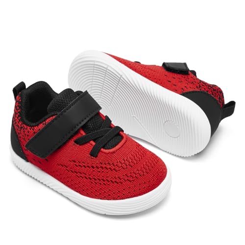 Image of MORENDL Toddler Sneakers Baby Boys & Girls Barefoot Shoes Lightweight Breathable Walking Running Tennis Athletic Sport Shoes