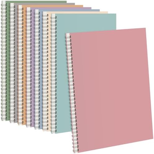 Amazon.com : Engrowtic 8 Pack A4 Spiral College Ruled Notebooks, 8.5 x ...