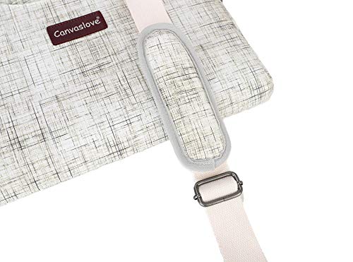 Bolsa de ombro leve impermeável para laptop Canvaslove (12 a 13 cm, grão de madeira)