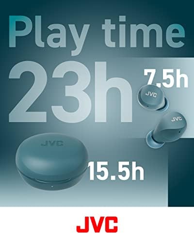 JVC HA-Z66T-Z Gumy Mini True Wireless Earbuds, 23 Hours Playback, Bluetooth 5.1, Compact and Lightweight, Water Resistance (IPX4), Green