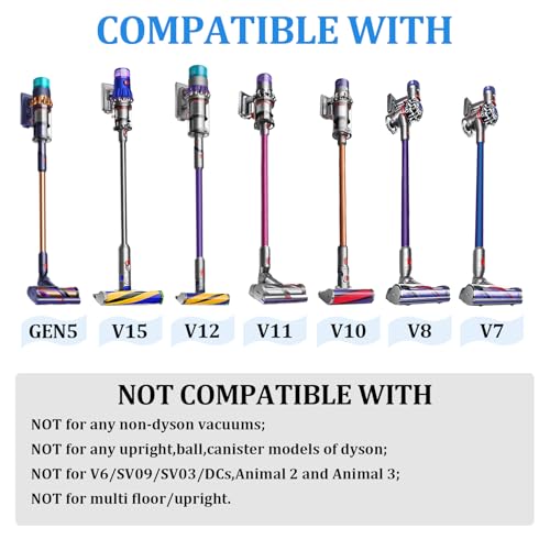 Reinigungsset für Trocknerabluftkanäle und Bürstenaufsatz-Set für Dyson Gen5, V15, V15s, V12, V11, V10, V9, V8, V7, Absolute, Detect, Cyclone, Fluffy, Mattress, Outsize – Zubehörset für Staubsauger