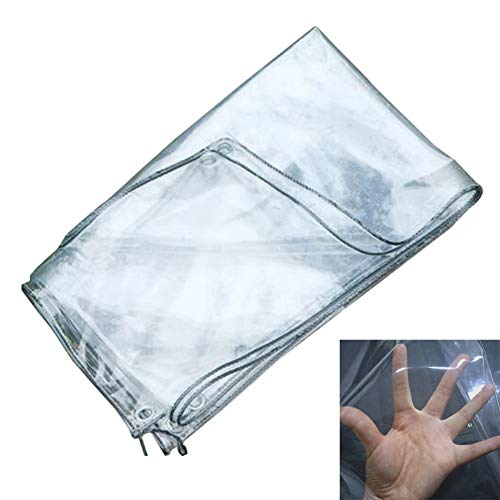 Preisvergleich Produktbild Abdeckplane Holz Wasserdicht Tarpaulin PVC Weichglas Wasserdicht Reuse Reißfestigkeit Camping Fischen Garten YYFANG (Color : Clear, Size : 3X3M)