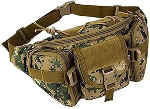 JUPREV Outdoor Unisex Tactical Military Waist,Men Waist Bag Military Waist and Chest Bag Pouch, 3 Pocket Holder (Multi Color)