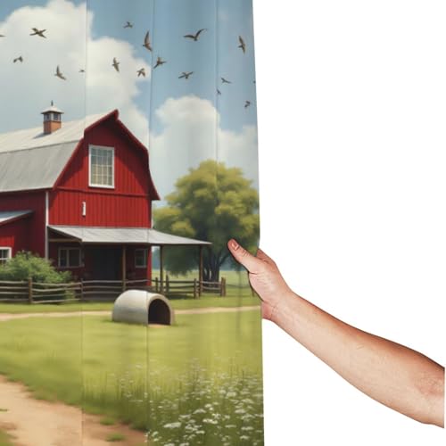 Rideau de douche maison de campagne 150x180 pour une salle de bain esprit cottage - 3