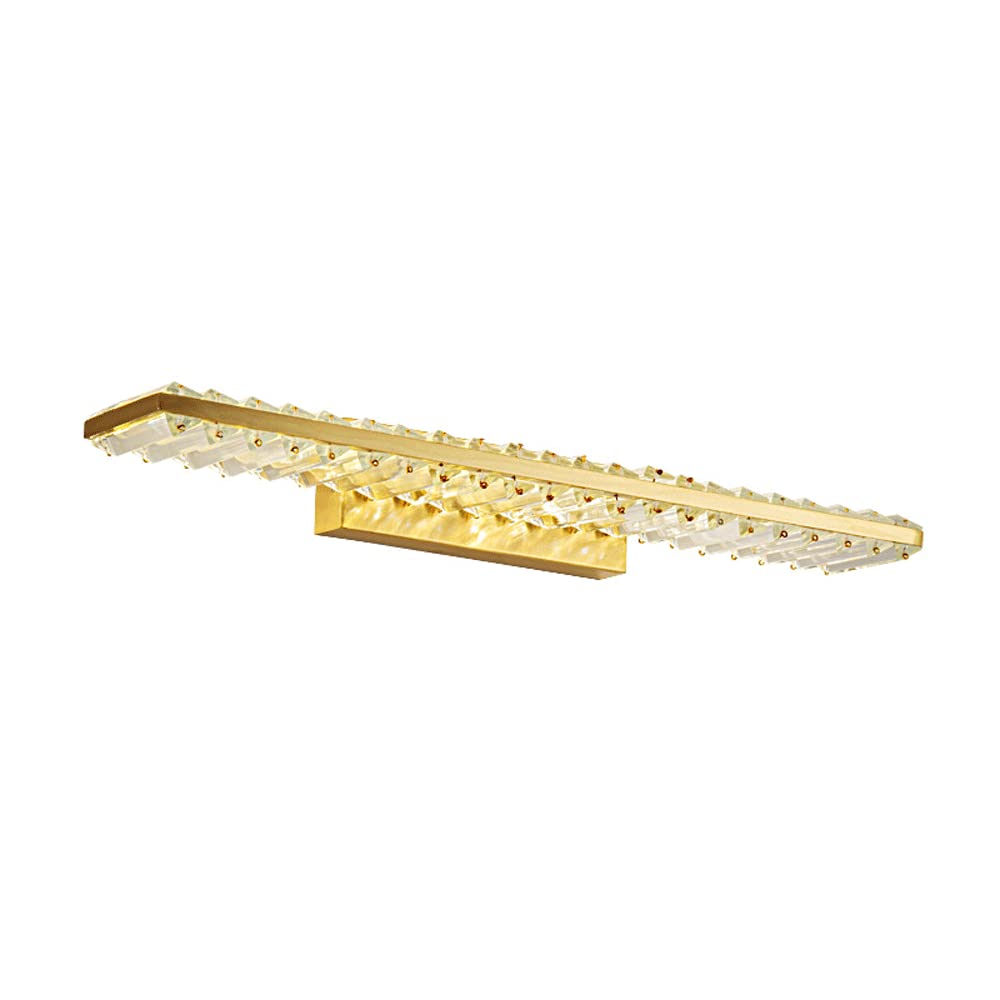 Luci da Toeletta in Cristallo, Apparecchi di Illuminazione per Il Lavabo del Bagno sopra Lo Specchio, Apparecchi di Illuminazione da Parete Moderni A LED Realizzati per F,Gold-50cm