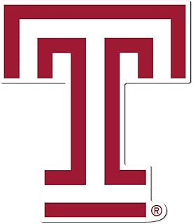 Temple University Primary Logo Premium 4" Die Cut Vinyl Sticker Decal for Cars Trucks Auto Windows