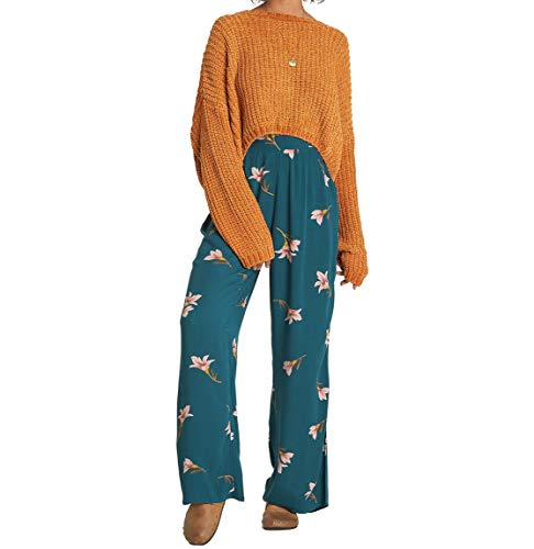 Billabong Women's Wide Leg Pant, Deep Jade, M