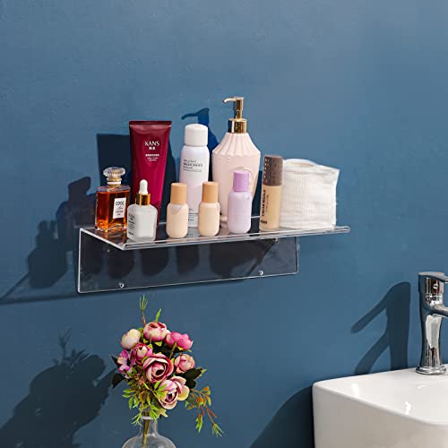 Clear Acrylic Floating Shelves Set Of 4 For Lego Sets Funko Pop Collectibles Bookshelf Figures Plant Picture Photo Modern Wall Ledge Floating Shelf For Bedroom Decor Living Room Wall Mounted #TOP7