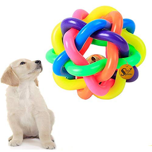 Sage Square Ball for Dogs & Puppies Best Toy, Multi Color Big Size Ring Ball (B08D3KFXTL) Amazon Price History, Amazon Price Tracker