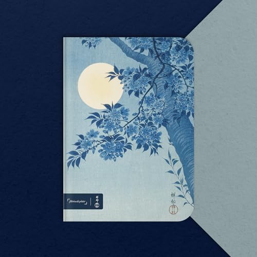 Caderno sem Pauta A5 - Capa Flexível 80 Páginas 20x14cm - Blossoming Cherry on a Moonlit Night