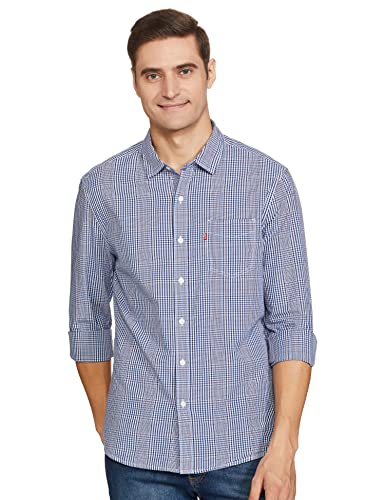 Image of Levi's Men's Cotton Striped Slim Fit Shirt