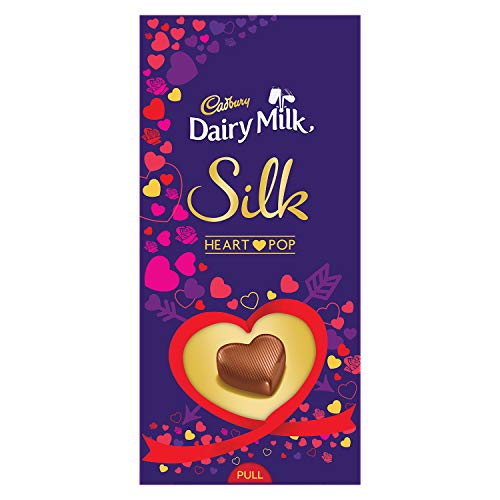Cadbury Dairy Milk Silk Mousse Chocolate Bar, 3 X 116 Gm & Dairy Milk Silk Valentine's Heart Pop Bar, 250Gm- Pack Of 2