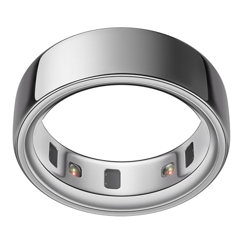 OURA Ring 4 - Silver - Size 10 - Smart Ring | Size First Ring 4 Sizing Kit | Sleep Tra...