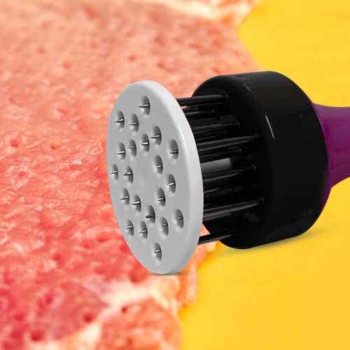 Amaciador De Carne Churrasco Furador Batedor Bife Aço Inox (Roxo)