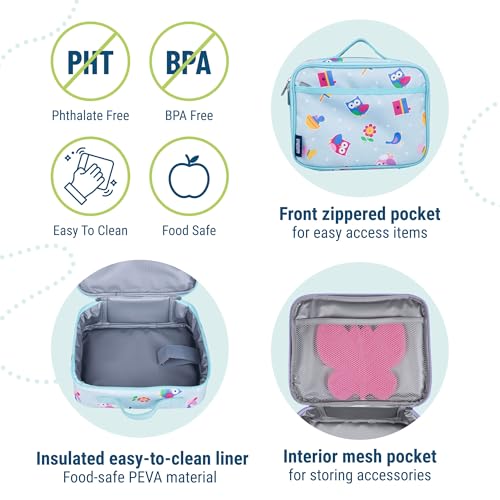 Image of Wildkin Kids Insulated Lunch Box, Birdie | Insulated, wipe-clean lunch box for school, daycare, and travel