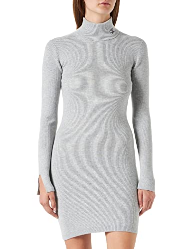 Calvin Klein Jeans CK Vestito Corto Maglione collo...