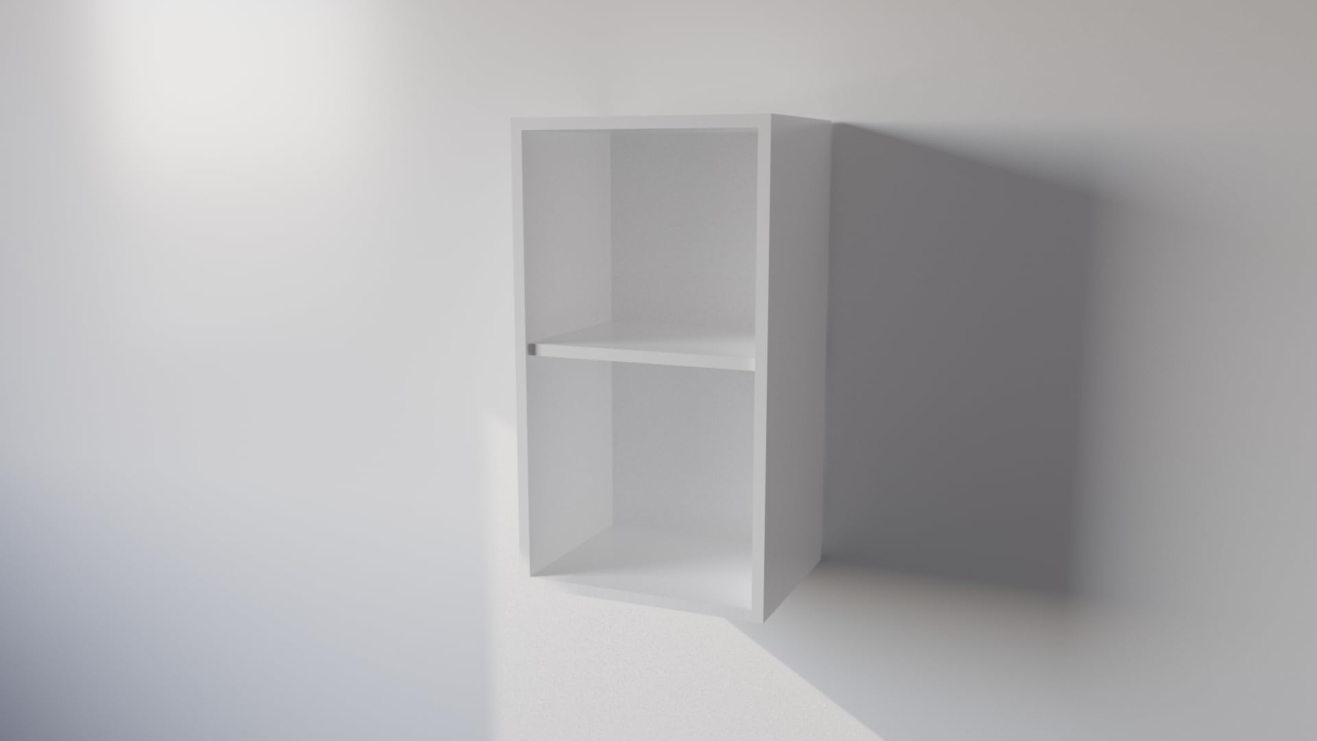 CALANDRELLI - Pensile Cucina in Legno Nobilitato Bianco Mobile Alto con 1 Anta, Pensile Componibile Moderno Made in Italy (Altezza 72XLarghezza 45XProfondità 33 centimetri)