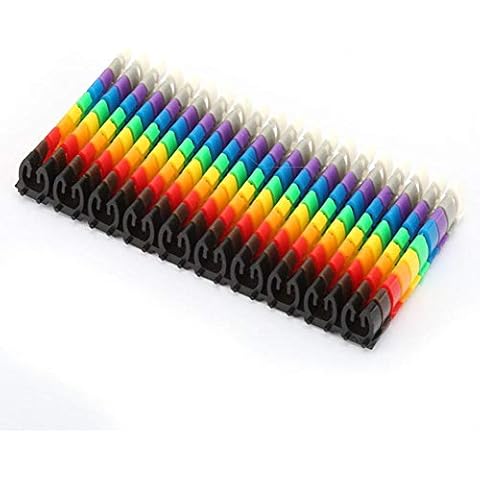 Wire Markers Wire Number Labels Colorful Wire Numbering Marker Tube with Clip-On Design for Marking The Color-Coded Cables Cover