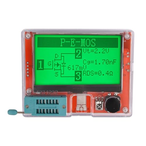 ポータブルデジタルオシロスコープ トランジスタテスター 多機能マルチメーター ダイオード電圧 LCR 検出 PWM 出力 アクリルケース付き(Without Battery)