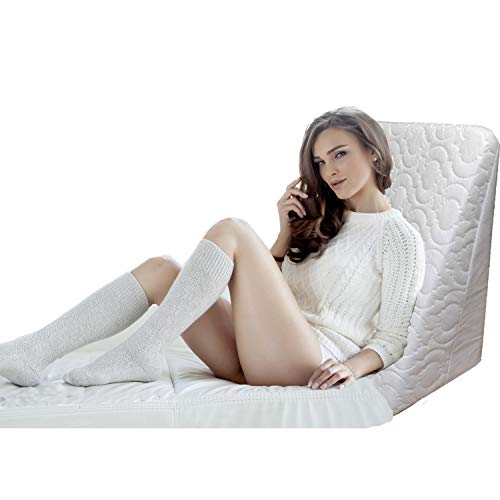GAX Wedge Pillow Support Cushion - Perfect for Bed and Couch | Reduce Back Pain, Snoring, Acid Reflux & Respiratory - Ideal Foam for Sleeping, Reading - Breathable Washable Cover (Adult Wedge Pillow)