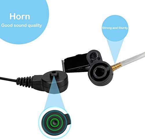 Retevis EEK009 Radio Earpiece with Mic Two Way Radio Headset Surveillance Earpiece Covert Acoustic Tube Compatible with Walkie Talkie RT24 RT27 RT619 BaoFeng UV-5R 888S etc Extra Free Ear hook (2 Pcs)