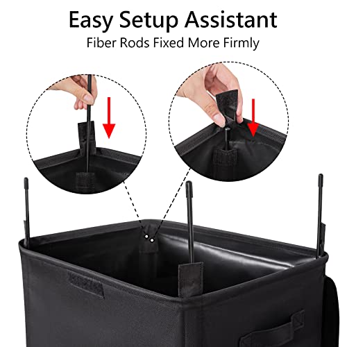 Wowlive 90L Large Laundry Hamper With Lid And Wheels Rolling Collapsible Laundry Basket Handle Foldable Tall Dirty Clothes Hamper Dorm Room Storage For Bedroom Bathroom, Black #TOP6